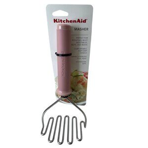 KitchenAid Pink Potato & Veg. Masher W/Stainless Steel Head & Soft-Grip Handle